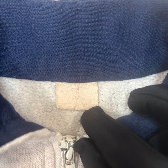 Vintage San Francisco Pullover Fleece Sweater Medium Quater Zip Lightweight 90s - Picture 5 of 11